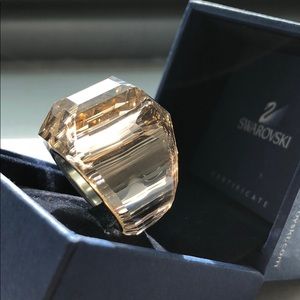 Swarovski glacier ring champagne color size 7